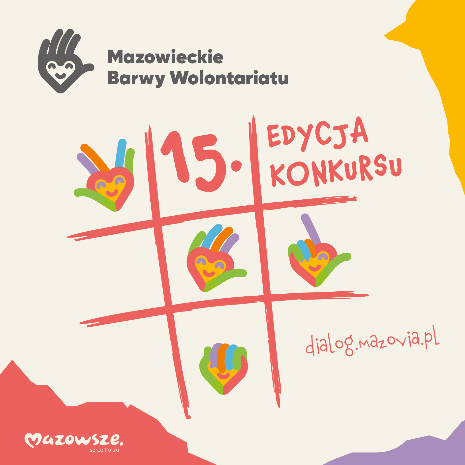 Element dekoracyjny - Plakat 15. edycji Mazowieckie Barwy Wolontariatu.